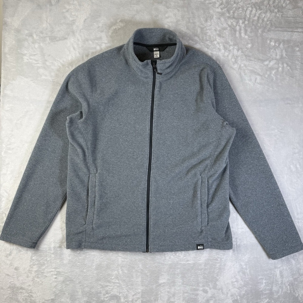 REI Co-Op Women's Jackets Size XL Grey Fleece Full Zip Comfort Granola Hiking